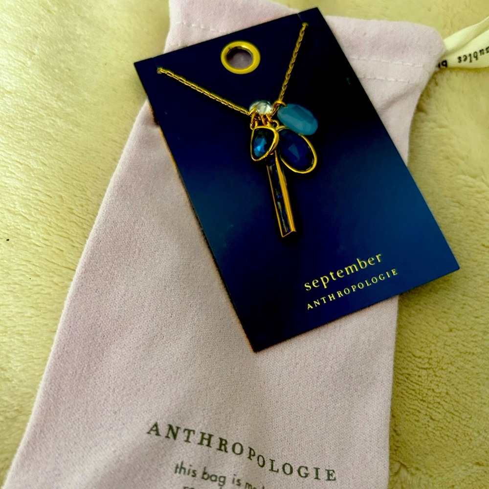 Anthropologie September birthstone necklace